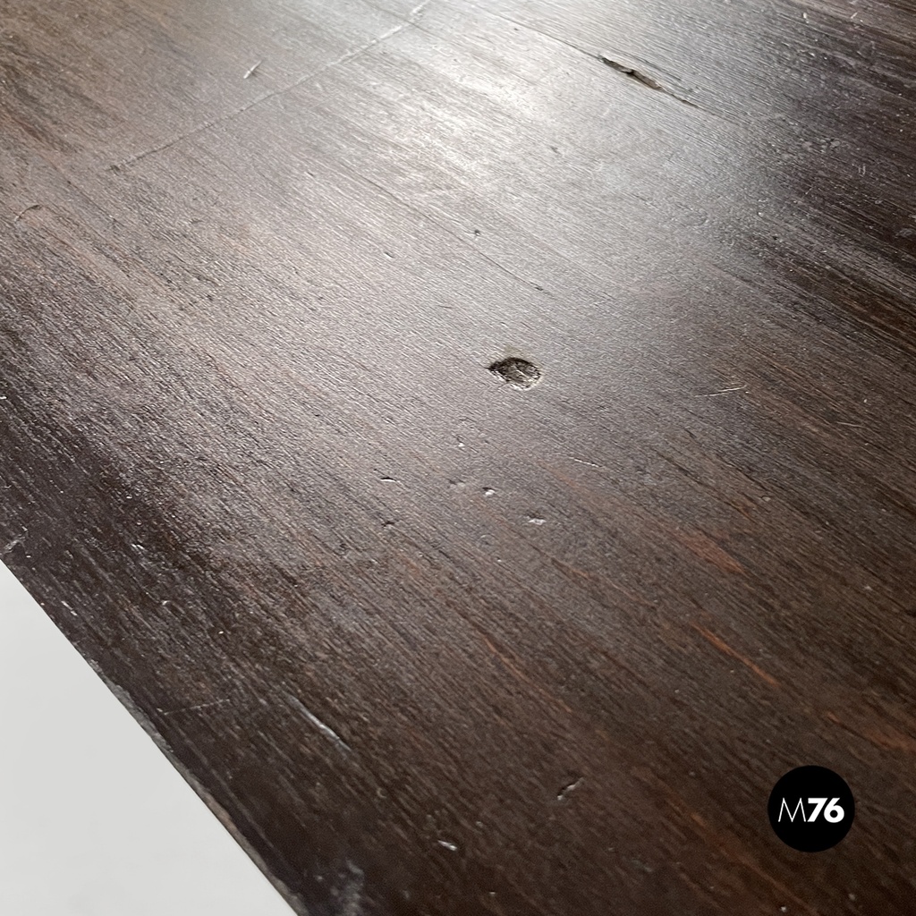 Italian antique turned wood consolle or coffee table, end of 1800s