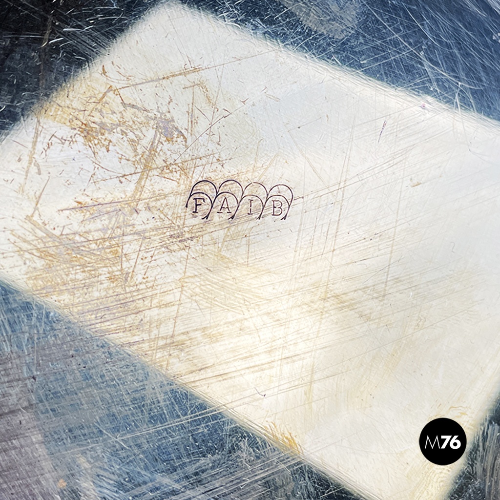 Italian modern octagonal brass centerpiece, serving plates or tray, 1970s