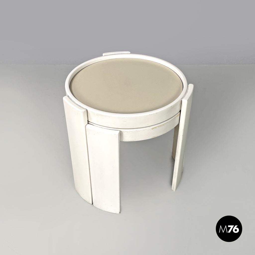 Italian modern stackable red white coffee table 780/783 Frattini Cassina, 1970s