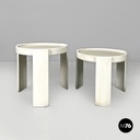 Italian modern stackable red white coffee table 780/783 Frattini Cassina, 1970s