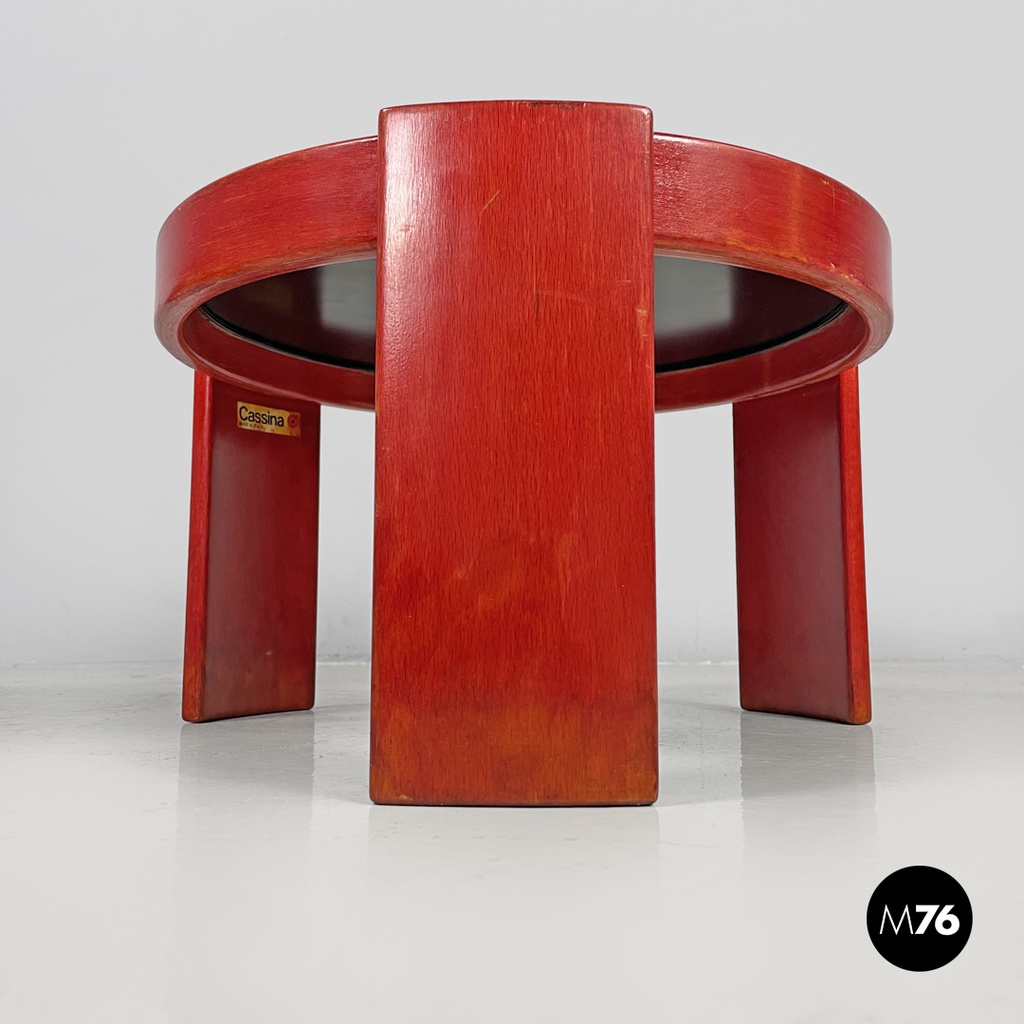 Italian modern stackable red white coffee table 780/783 Frattini Cassina, 1970s