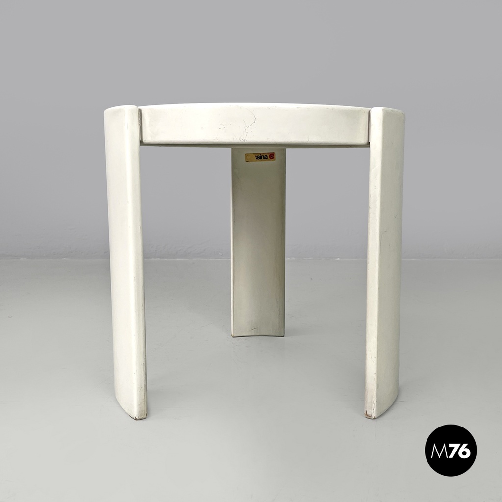 Italian modern stackable red white coffee table 780/783 Frattini Cassina, 1970s