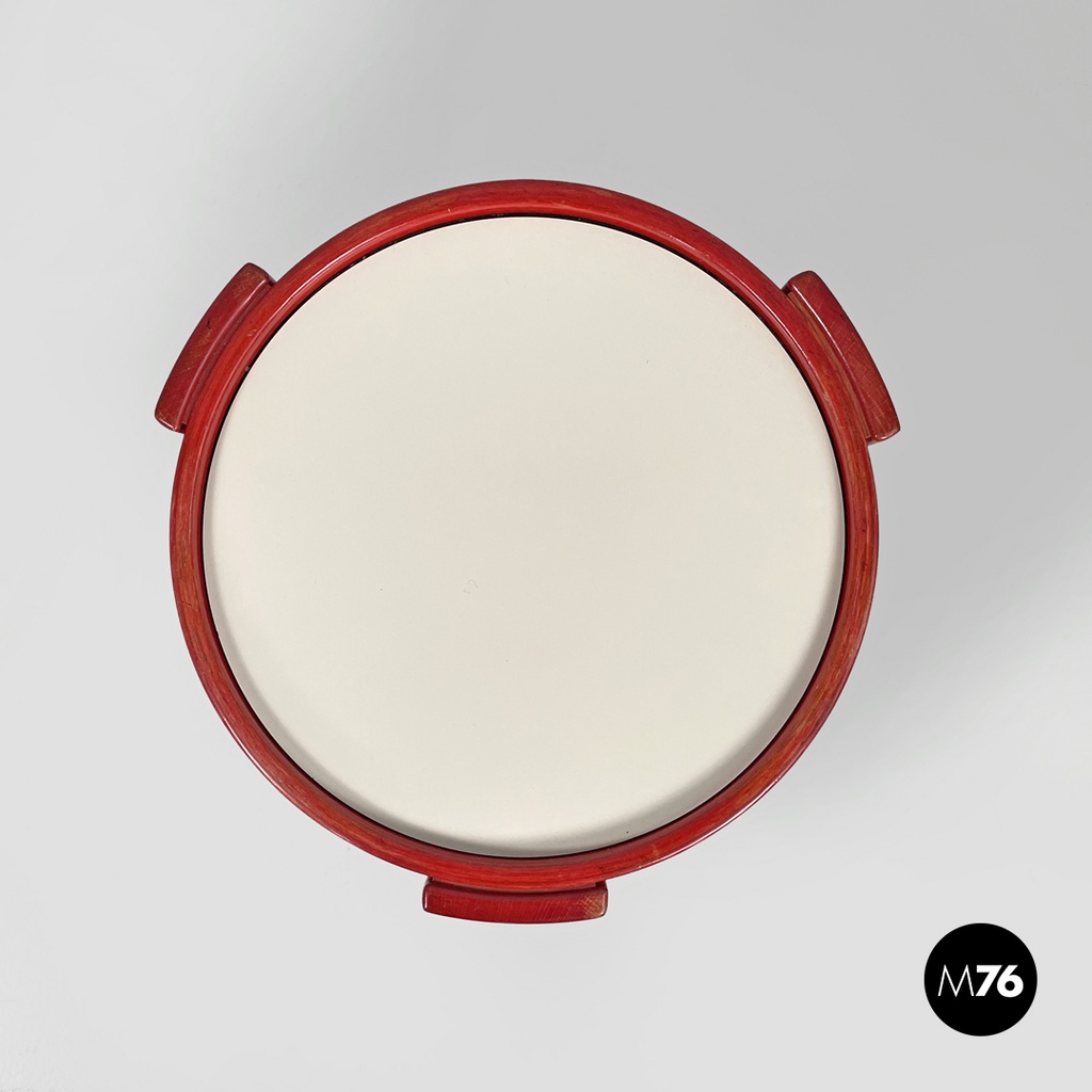 Italian modern stackable red white coffee table 780/783 Frattini Cassina, 1970s