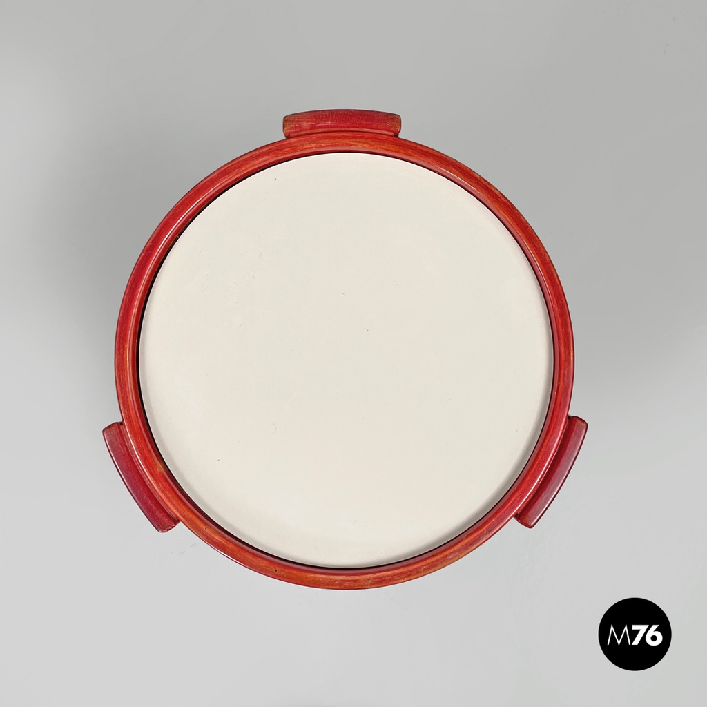 Italian modern stackable red white coffee table 780/783 Frattini Cassina, 1970s