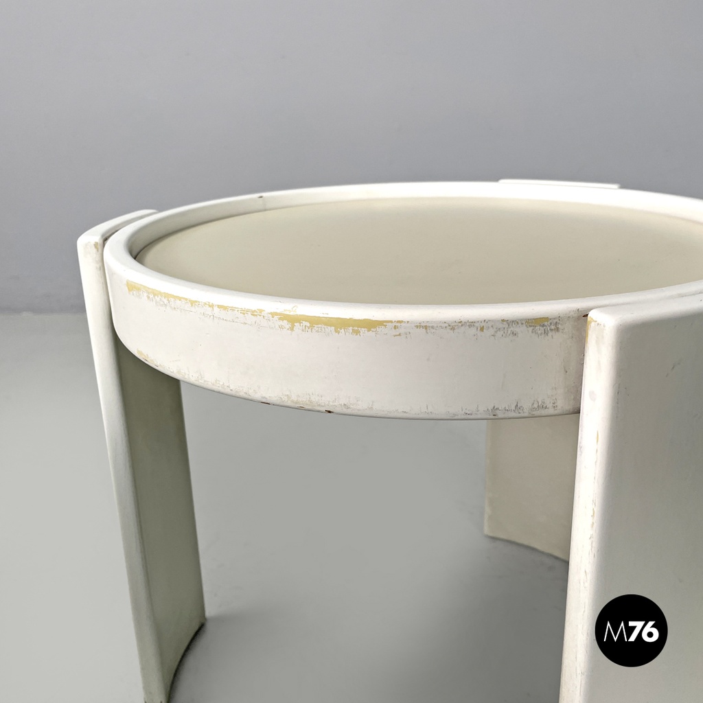 Italian modern stackable red white coffee table 780/783 Frattini Cassina, 1970s