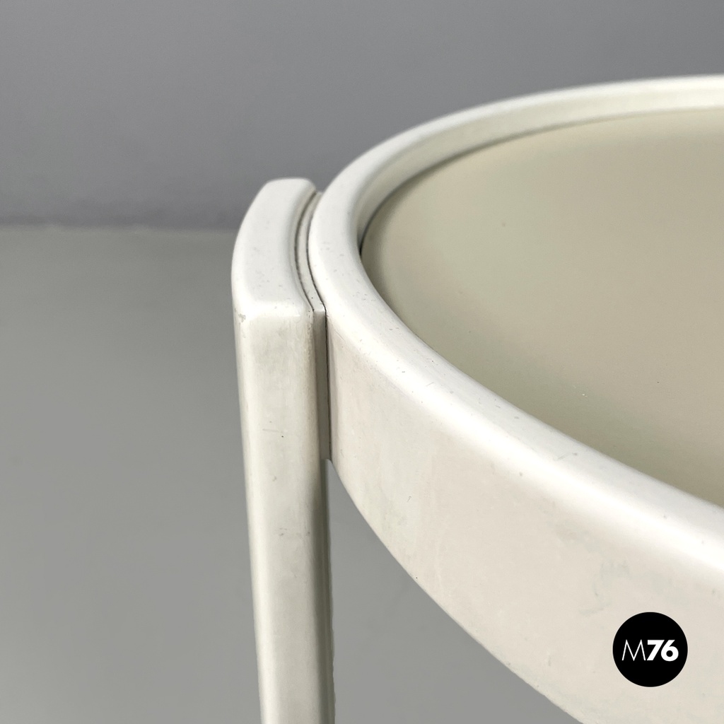 Italian modern stackable red white coffee table 780/783 Frattini Cassina, 1970s