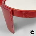 Italian modern stackable red white coffee table 780/783 Frattini Cassina, 1970s