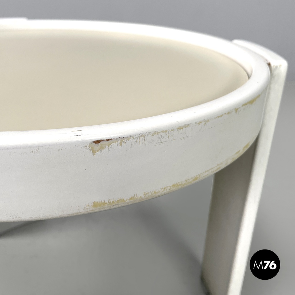 Italian modern stackable red white coffee table 780/783 Frattini Cassina, 1970s