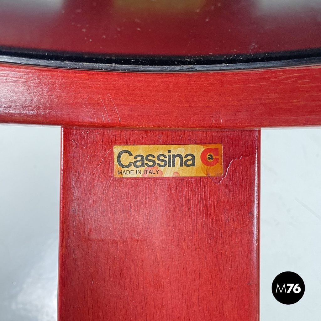 Italian modern stackable red white coffee table 780/783 Frattini Cassina, 1970s