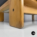 Italian mid-century modern black faux leather sofa Bastiano Scarpa Gavina 1960s