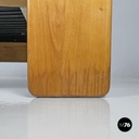 Italian mid-century modern black faux leather sofa Bastiano Scarpa Gavina 1960s