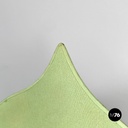 French modern white ceramic floor lamp with green leaf by Roche Bobois, 1980s 