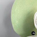 French modern white ceramic floor lamp with green leaf by Roche Bobois, 1980s 