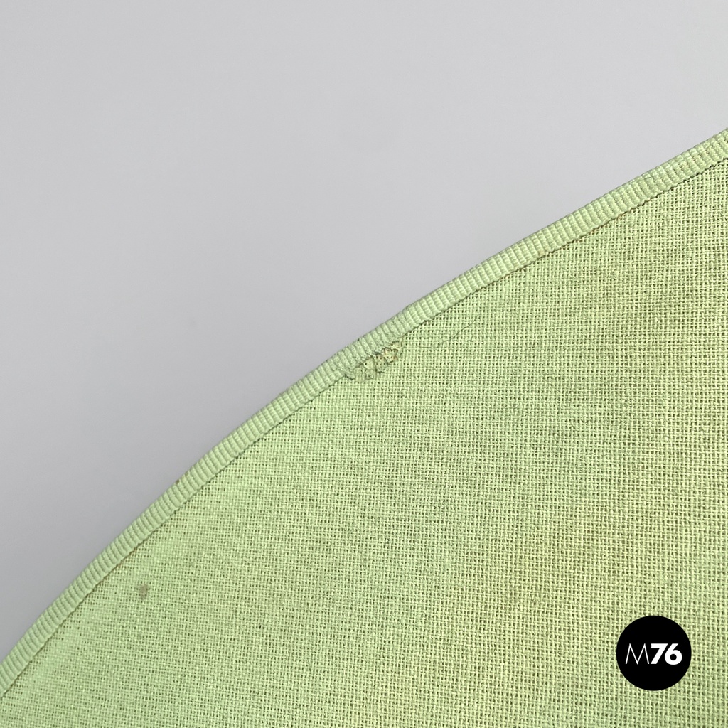 French modern white ceramic floor lamp with green leaf by Roche Bobois, 1980s 