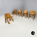 Italian modern Light wood Chairs Peota by Gigi Sabadin, 1970s