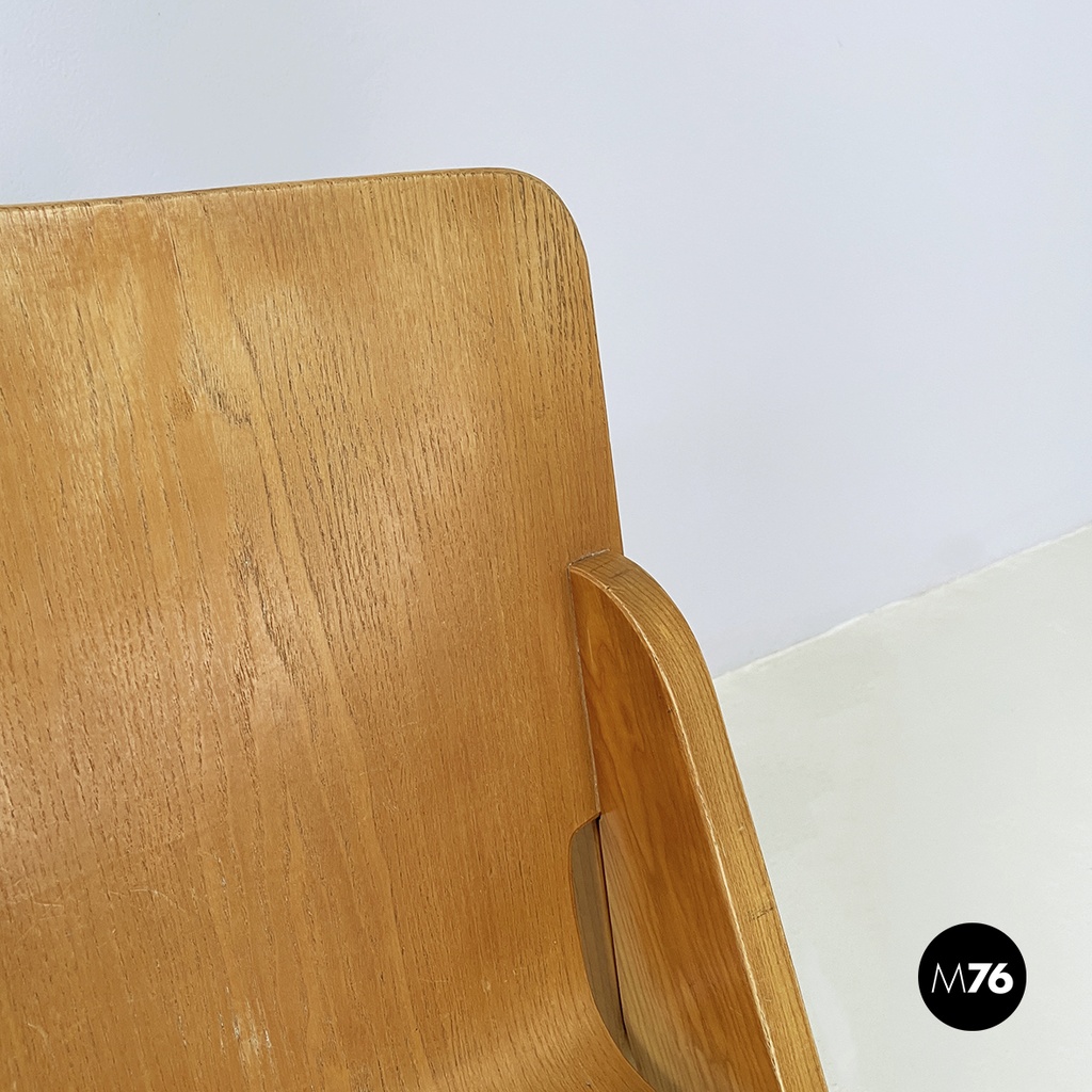 Italian modern Light wood Chairs Peota by Gigi Sabadin, 1970s