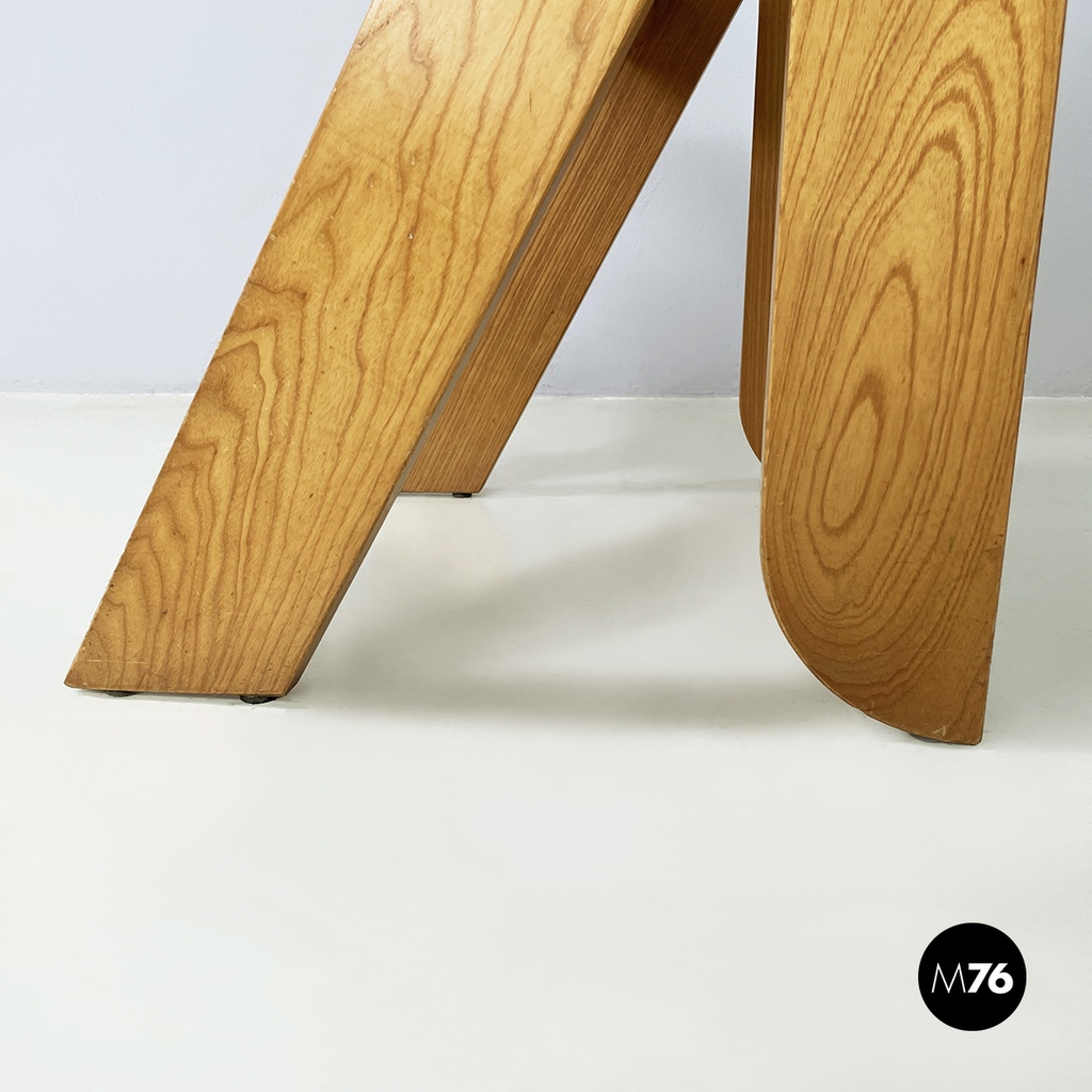 Italian modern Light wood Chairs Peota by Gigi Sabadin, 1970s