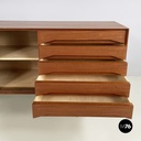 Italian mid-century modern Wooden sideboard with drawers and sliding doors 1960s
