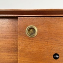 Italian mid-century modern Wooden sideboard with drawers and sliding doors 1960s