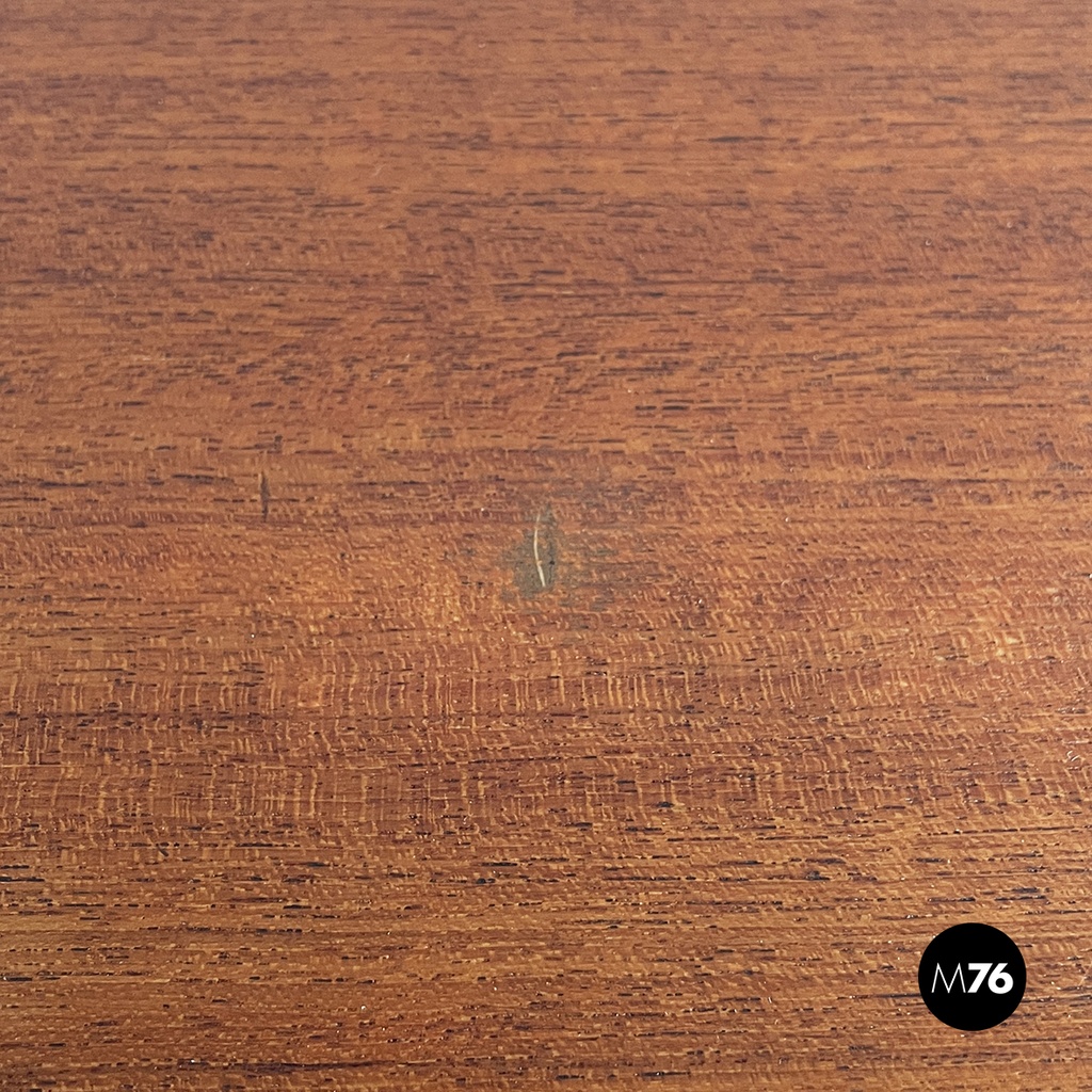 Italian mid-century modern Wooden sideboard with drawers and sliding doors 1960s