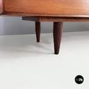 Italian mid-century modern Wooden sideboard with drawers and sliding doors 1960s