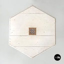 French modern hexagonal white wooden coffee tables by Roche Bobois, 1980s