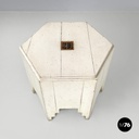 French modern hexagonal white wooden coffee tables by Roche Bobois, 1980s