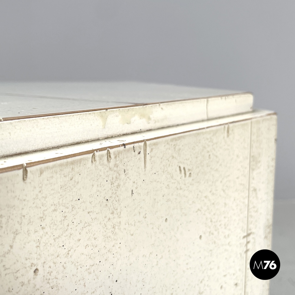 French modern hexagonal white wooden coffee tables by Roche Bobois, 1980s