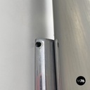 Italian modern chromed metal and white cylindrical wall lamps, 1970s