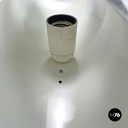 Italian modern chromed metal and white cylindrical wall lamps, 1970s