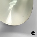 Italian modern chromed metal and white cylindrical wall lamps, 1970s