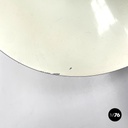 Italian modern chromed metal and white cylindrical wall lamps, 1970s