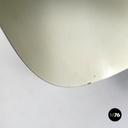 Italian modern chromed metal and white cylindrical wall lamps, 1970s