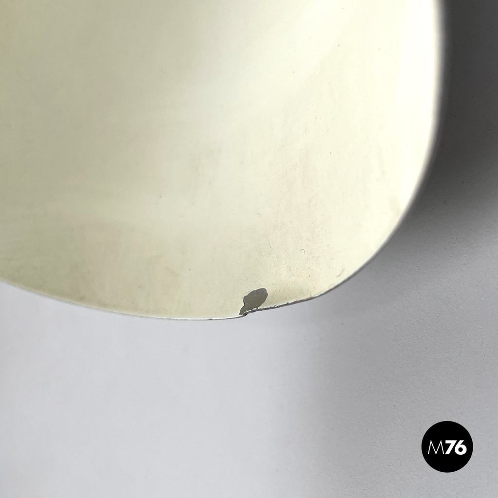 Italian modern chromed metal and white cylindrical wall lamps, 1970s