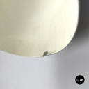 Italian modern chromed metal and white cylindrical wall lamps, 1970s