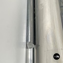 Italian modern chromed metal and white cylindrical wall lamps, 1970s