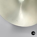 Italian modern chromed metal and white cylindrical wall lamps, 1970s