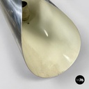 Italian modern chromed metal and white cylindrical wall lamps, 1970s