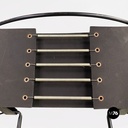 Italian modern black leather Spaghetti armchair, Giandomenico Belotti Alias 1980