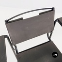 Italian modern black leather Spaghetti armchair, Giandomenico Belotti Alias 1980