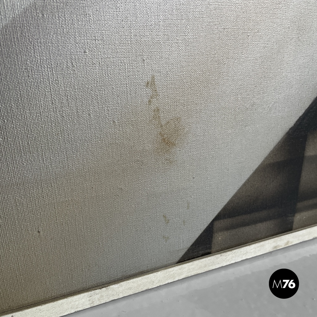 Italian modern urban landscape airbrush painting by Alvise Besutti, 1980s