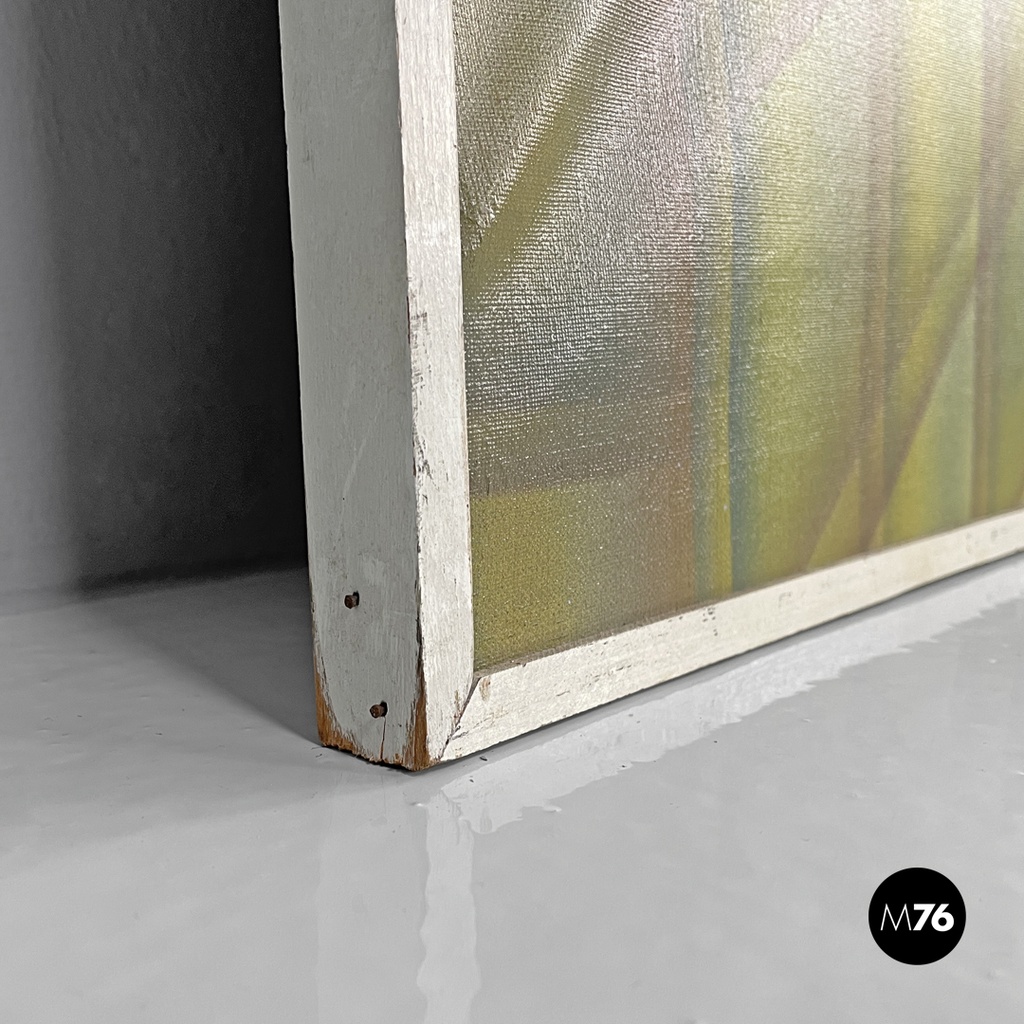 Italian modern urban landscape airbrush painting by Alvise Besutti, 1980s