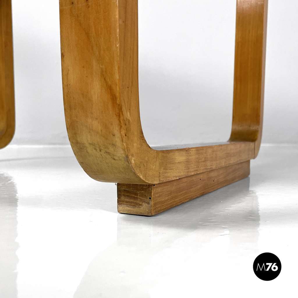 Italian Art Deco wooden coffee table, 1940s