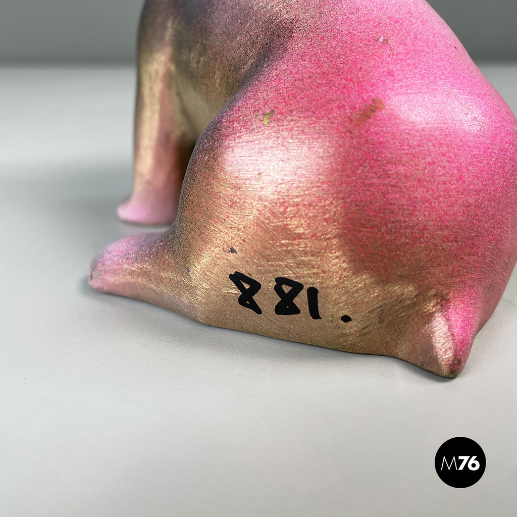 French post-modern Bronze sculpture Doggy John by Julien Marinetti, 2000s