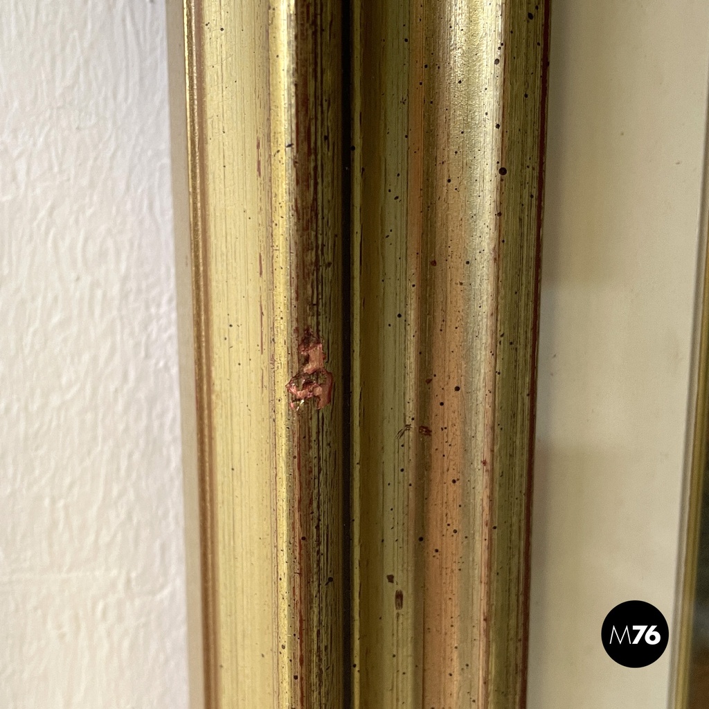 Italian mid-century modern abstract portrait painting with golden frame, 1960s