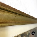 Italian mid-century modern abstract portrait painting with golden frame, 1960s