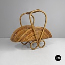 Italian mid-century modern bamboo magazine rack by Vivai Del Sud, 1960s