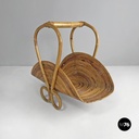 Italian mid-century modern bamboo magazine rack by Vivai Del Sud, 1960s
