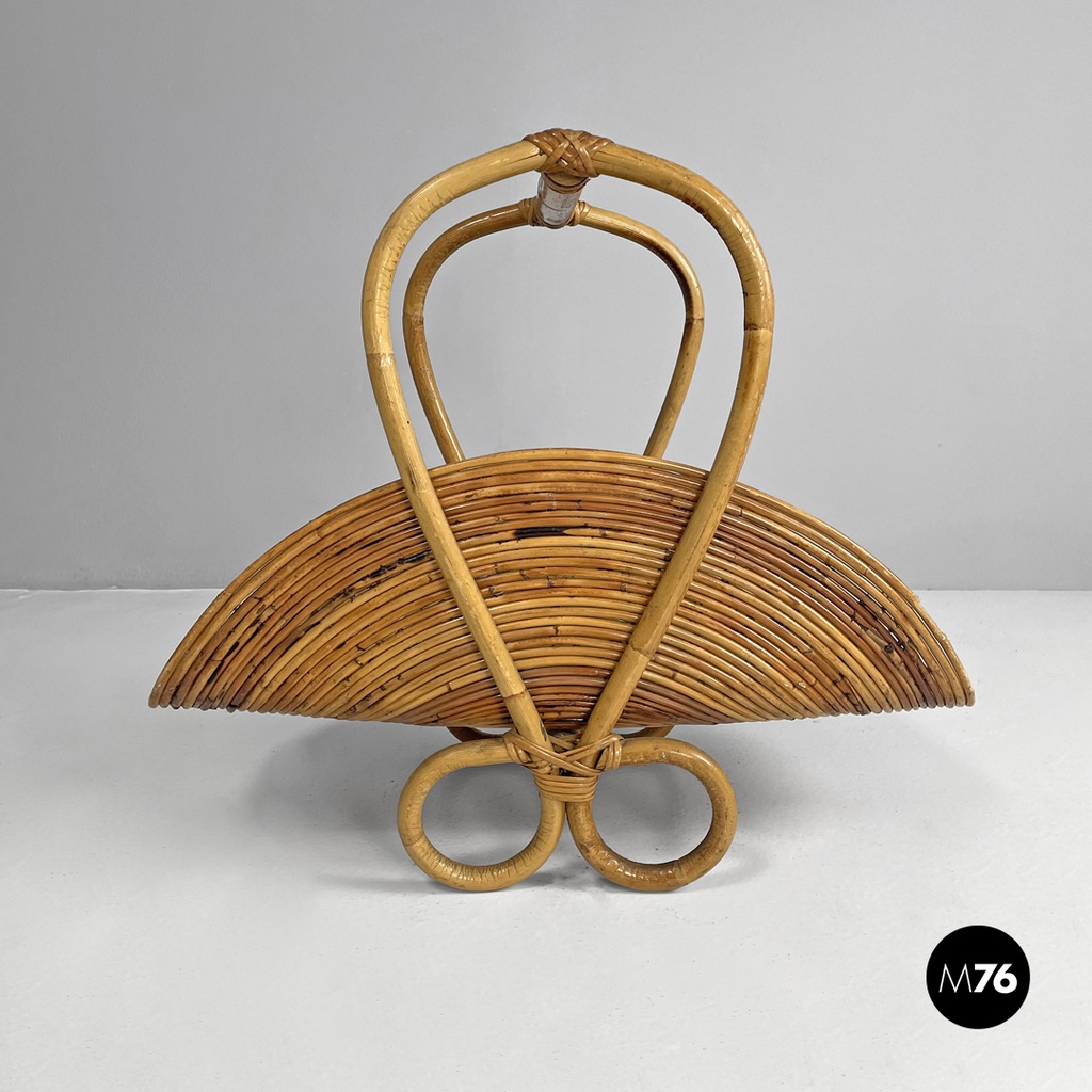 Italian mid-century modern bamboo magazine rack by Vivai Del Sud, 1960s