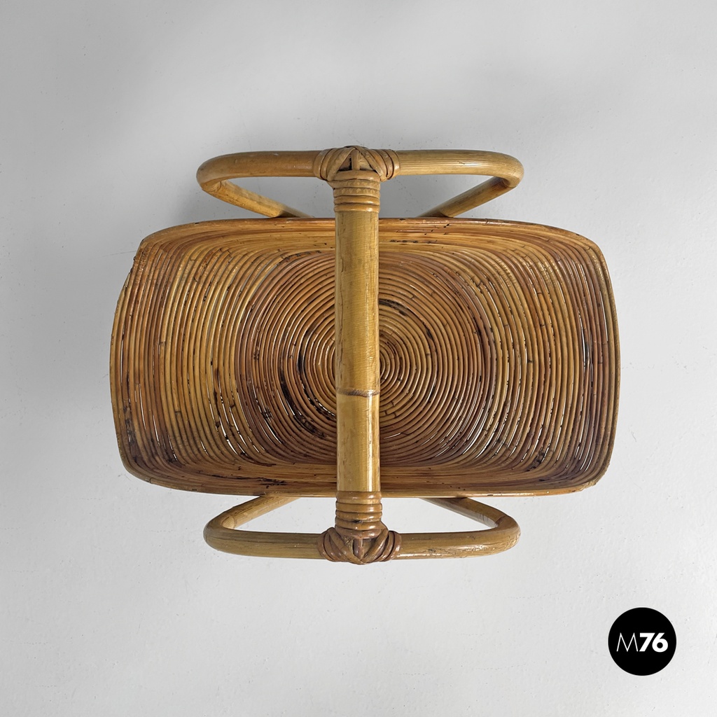Italian mid-century modern bamboo magazine rack by Vivai Del Sud, 1960s